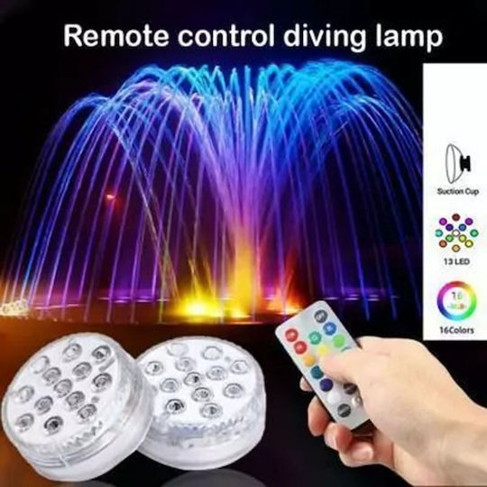 Ezra Submersible Pool LED Spotlight with Remote Control EZRA-DL12