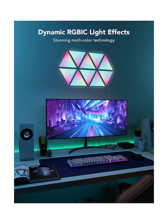 Govee Decorative Lamp with RGB Lighting Hexagon LED White