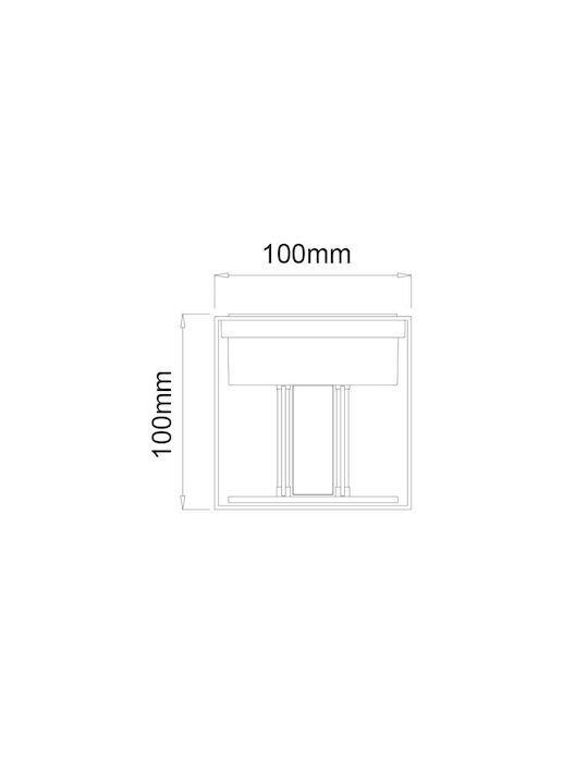 Aca Wall-Mounted Outdoor Spot Light LED IP54 6W with Warm White Light Double Beam