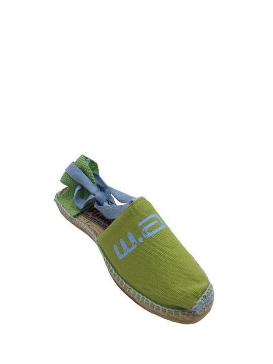 Adam's Shoes Υφασμάτινες Γυναικείες Εσπαντρίγιες σε Πράσινο Χρώμα