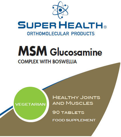 Super Health Msm Glucosamine Complex With Boswellia Supplement for Joint & Bone Health 90 tabs