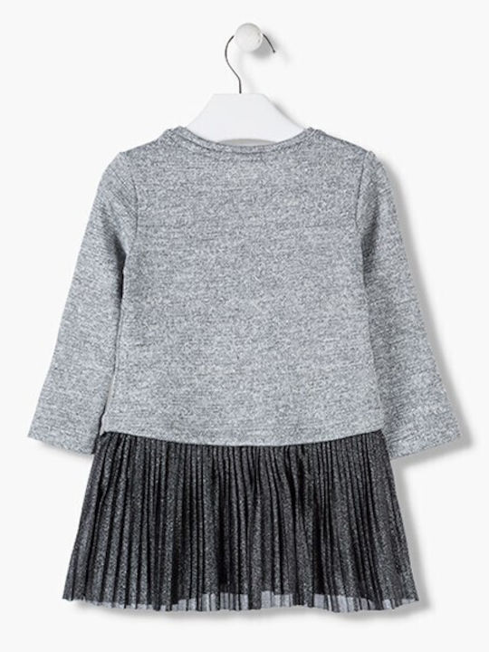 Losan Mädchen Kleid Langärmelig Gray