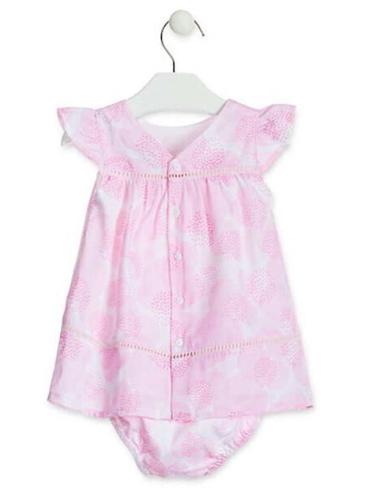 Losan Kids Dress Polka Dot Sleeveless Pink