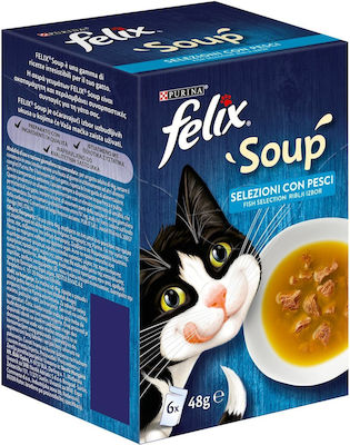 Purina Felix Nasses Katzenfutter für Katze in Beutel mit Thunfisch 100gr