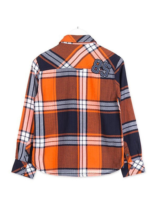 Losan Kids Checked Shirt Orange 823-3003AA