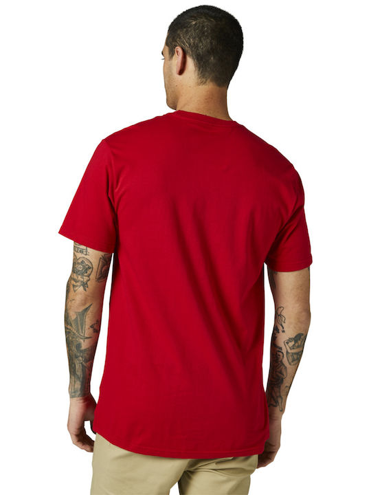 Fox Legacy Herren Sport T-Shirt Kurzarm Rot