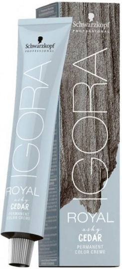 Schwarzkopf Igora Royal Ashy Cedar Βαφή Μαλλιών 7-21 Ξανθό Μεσαίο Φυμέ Σαντρέ 60ml