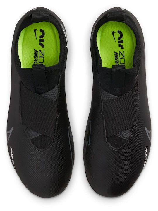 Zoom Vapor 15 Academy Kids Molded Soccer Shoes with Sock without Laces Black