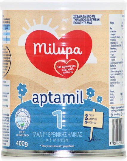 Milupa Γάλα σε Σκόνη Aptamil 1 για 0+ Μηνών 400gr