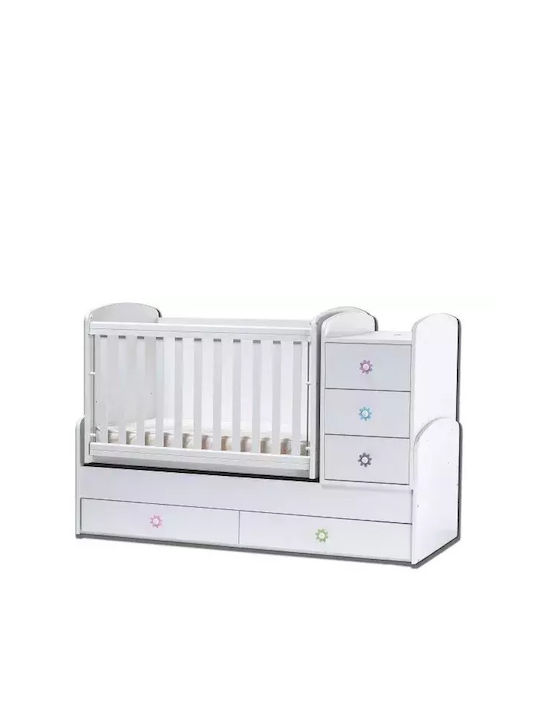 Dizain Baby Κούνια Πολυμορφική Nia White για Στρώμα 60x110cm