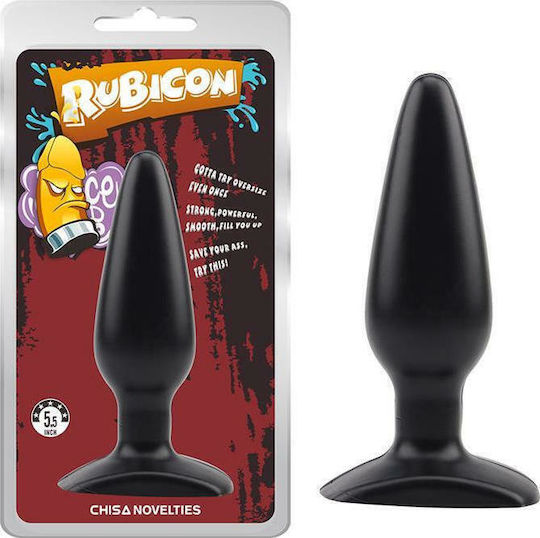 Chisa Novelties Rubicon Anal Plug Πρωκτική Σφήνα Medium Black 13.5cm