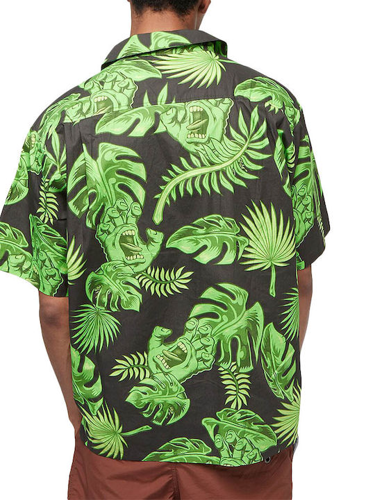 Santa Cruz Cabana Men's Shirt Short Sleeve Floral Black