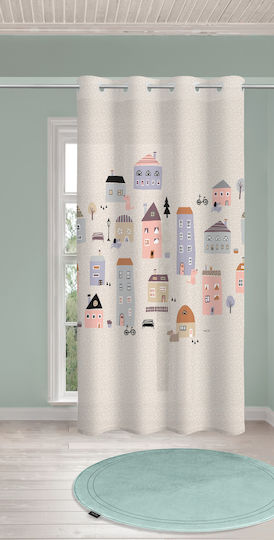 Saint Clair Kids Grommet Top Curtain Puppy Pink 160x240cm