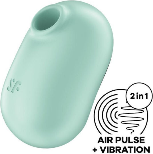 Satisfyer Pro To Go 2 Αναρροφητής Αιδοίου με Δόνηση Double Air Pulse Vibrator Green
