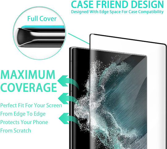 Leewello Curve 9H HD Clear Full Glue Full Face Tempered Glass Μαύρο (Galaxy S20 Ultra)