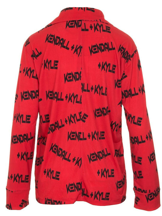 Goth Women's Long Sleeve Shirt Red