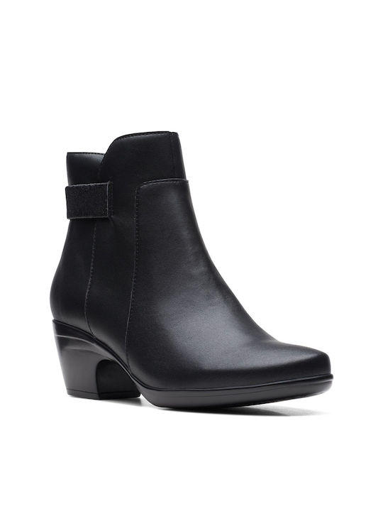 Clarks Emily Holly Leather Women's Ankle Boots Black