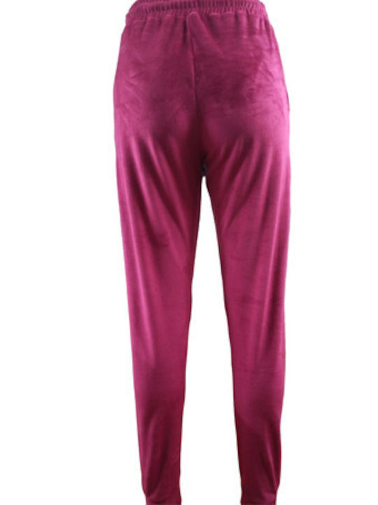 Women's Velvet Pants Bordeaux