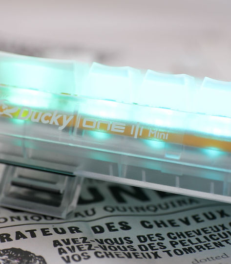 Ducky One 3 Gaming Mechanical Keyboard 60% with Cherry MX Speed Silver switches and RGB lighting (English US) Aura White