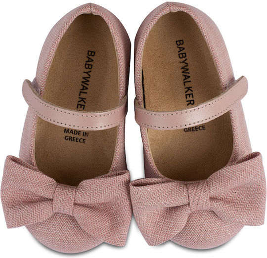 Babywalker Babywalker Taufschuhe für Mädchen Stoff Pumpen Rosa