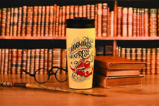 Pyramid International Hogwarts Express Glass Thermos Stainless Steel 450ml Beige