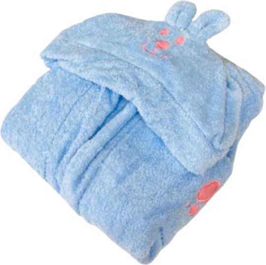 Decotelia Kids Hooded Bathrobe Light Blue