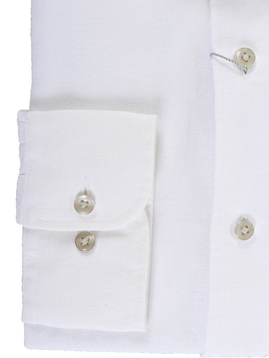 Michael Kors Men's Shirt Long Sleeve Linen White