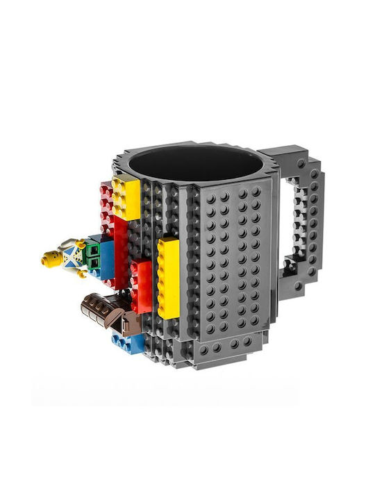 Gadget Master Тип Lego Чаша Пластмаса Сив 350мл