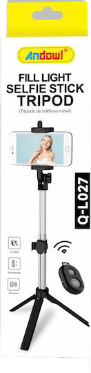 Andowl Selfie Stick Τρίποδο Κινητού Bluetooth Μαύρο