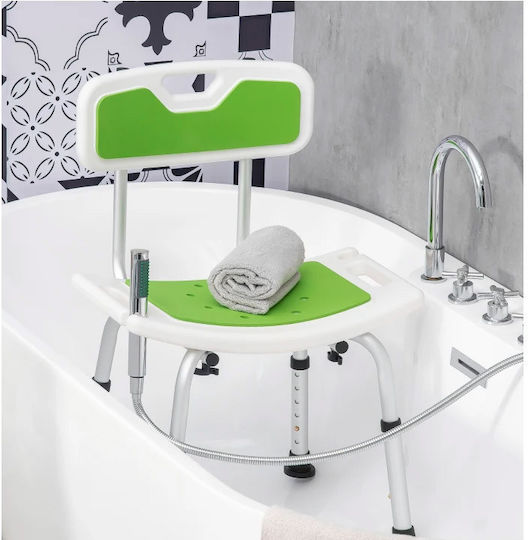 HomCom Sitz im Bad mit Rückenlehne Green / White 713-118V00GN