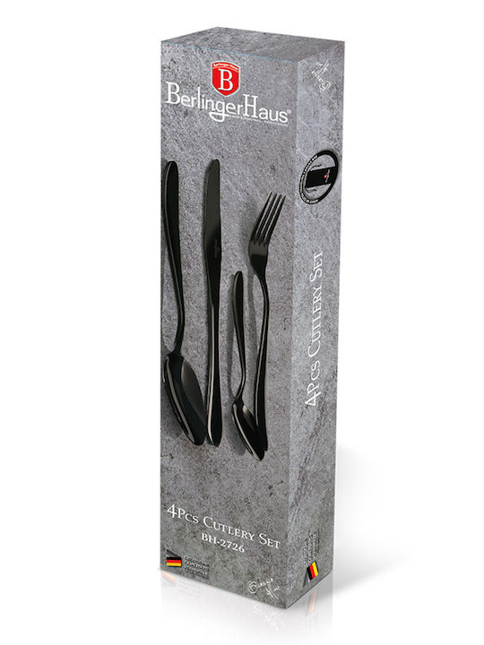 Berlinger Haus Set de Tacâmuri Inoxidabil Negre 4buc
