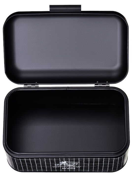 Maestro Brotbox mit Deckel Metallisch in Schwarz Farbe