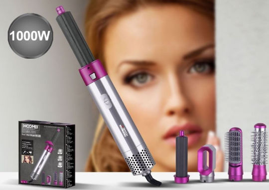 Hoomei Ceramic Electric Brush with Air for Straightening and Curls 1000W