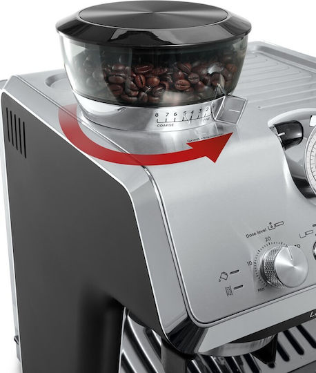 De'Longhi La Specialista Arte Automatic Espresso Machine 1400W 15bar Pressure with Grinding Mill Silver EC9155.MB