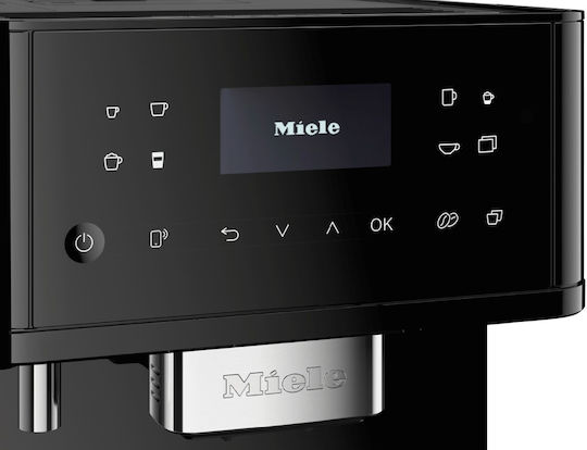 Miele CM 6160 Automatische Espressomaschine 1500W Druck 15bar mit Mahlwerk und Wi-Fi Schwarz