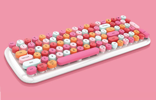MOFII Candy Ασύρματο Bluetooth Πληκτρολόγιο Αγγλικό US Ροζ