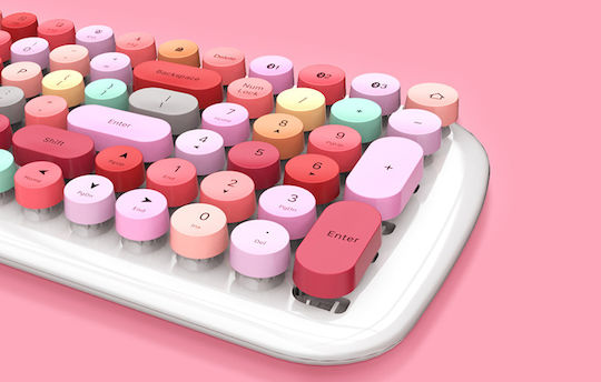 MOFII Candy Ασύρματο Bluetooth Πληκτρολόγιο Αγγλικό US Ροζ