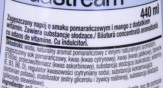 Sodastream Zero Băutură răcoritoare Mango Condensat Fără carbonatare și zahăr în Sticlă 440ml