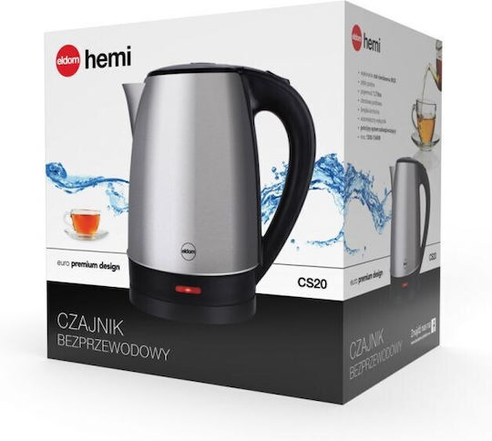 Eldom Βραστήρας 1.7lt 1540W Ασημί