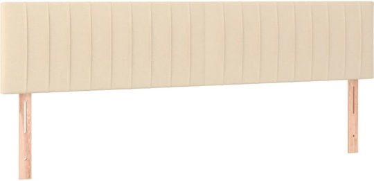 Doppelbett Bezogen Mit Stoff Ecru Mit Lattenrost & Matratze 160x200cm