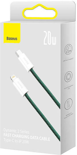 Baseus Dynamic 2 Плетена USB-A към Lightning кабел Зелен 2м (CALD040106)