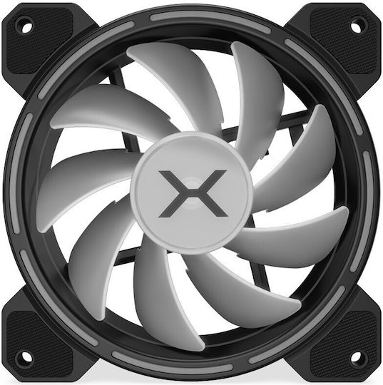 Krux Lunar 120 Case Fan (1200rpm) με ARGB Φωτισμό και Σύνδεση 3-Pin 3τμχ