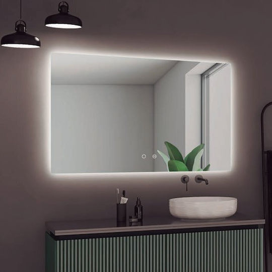 Imex Italia Square Bathroom Mirror Led Touch 80x80cm