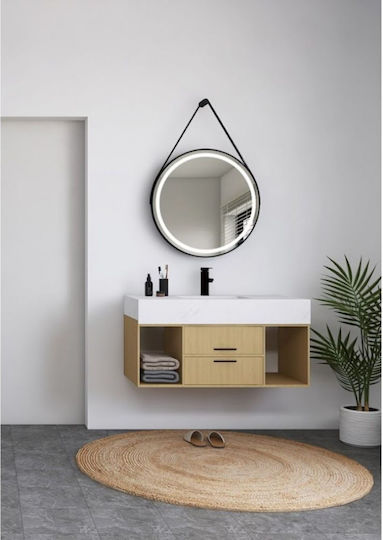 Imex Kenia KENI017/60NG Καθρέπτης Lumini LED 60x60cm Negru