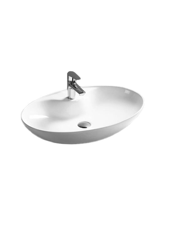 Ceramita F006 Countertop Sink Porcelain 65x43x14cm White