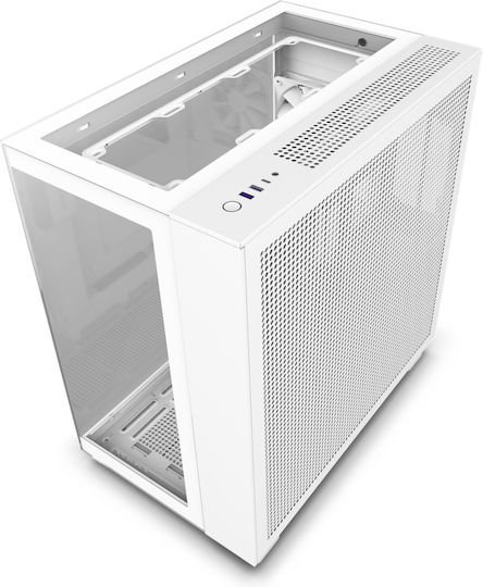 NZXT H9 Elite Геймърско Midi Tower Компютърна Кутия с Страничен Прозорец Бяла