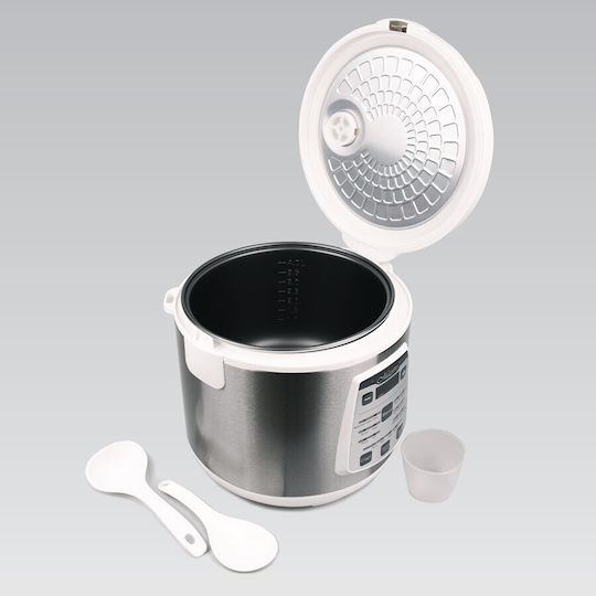 Maestro Πολυμάγειρας 860W με Χωρητικότητα 5lt Ασημί