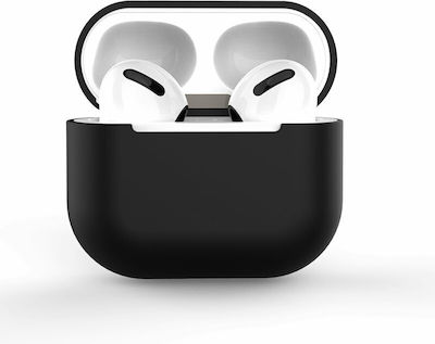 Hurtel Soft Θήκη Σιλικόνης σε Μαύρο χρώμα για Apple AirPods