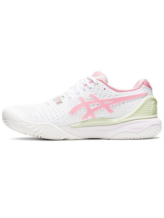 ASICS Gel-Resolution 9 Γυναικεία Παπούτσια Padel για Όλα τα Γήπεδα White / Fruit Punch