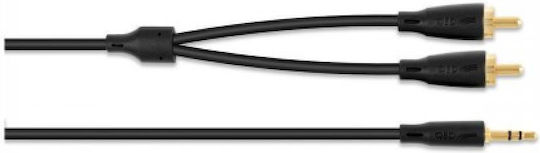 QED Καλώδιο 3,5 мм мъжки - RCA мъжки Черен 1.5м (QE8114)